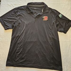 Black Polo Shirt with Embroidered Logo